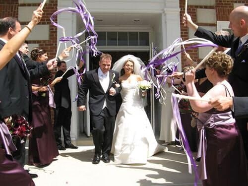 30pcs Ribbon Stick Wands Party Streamers Wedding Party Activities (Peach)