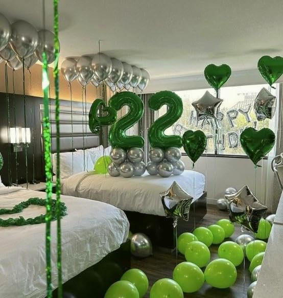 Green 40 Inch 0 Number Balloons, 0 Decorations for 10 20 30 40 50 60 70 80 90 100Birthday, Foil Giant Birthday Graduations Anniversary Party Balloons