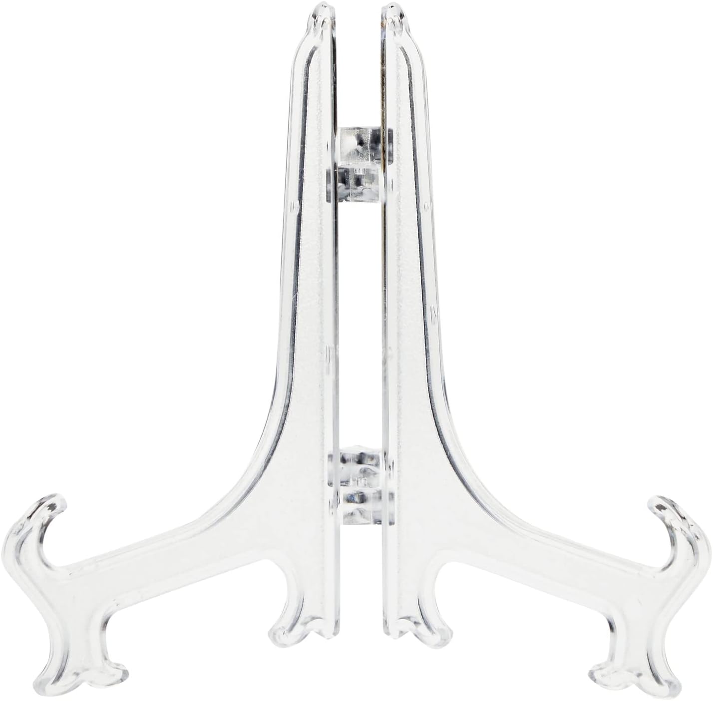 Juvale Mini Clear Acrylic Easel Stands - 24-Pack, 5.3-Inch, Clear Plastic - Mini Easel Sign Stand & Greeting & Place Card Display - Tabletop Photo Holders & Plate Holders