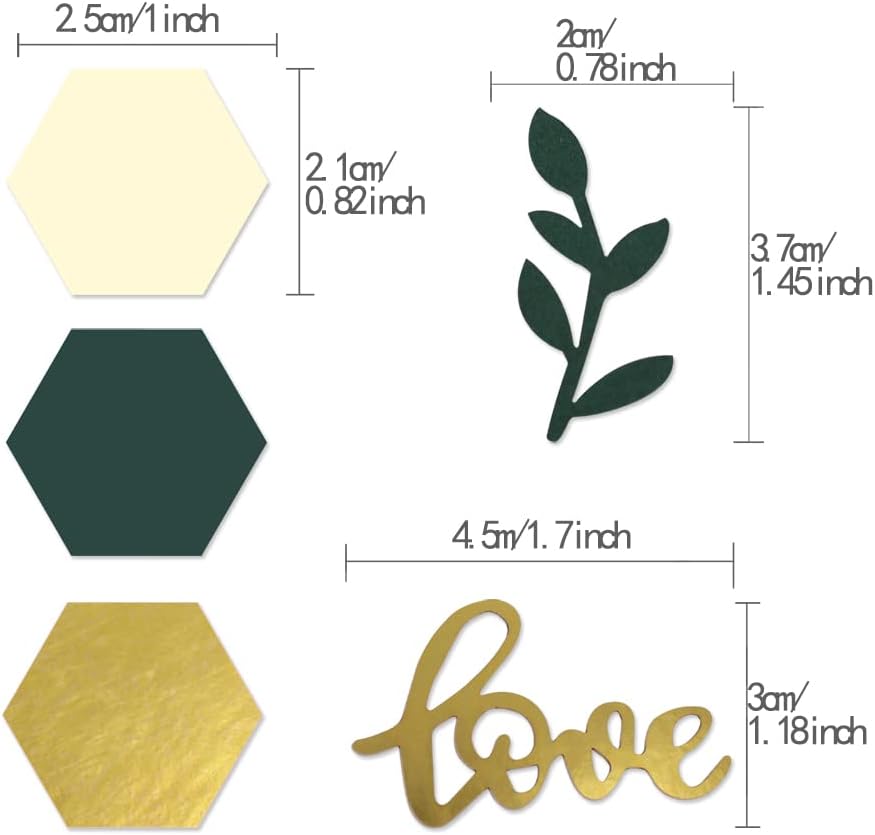 Greenery Wedding Table Confetti,Boho Love Theme Party Confetti,Sage Leaf Engagement Party Table Scatter,Bachelorette Bridal Shower Party Decorations Supplies