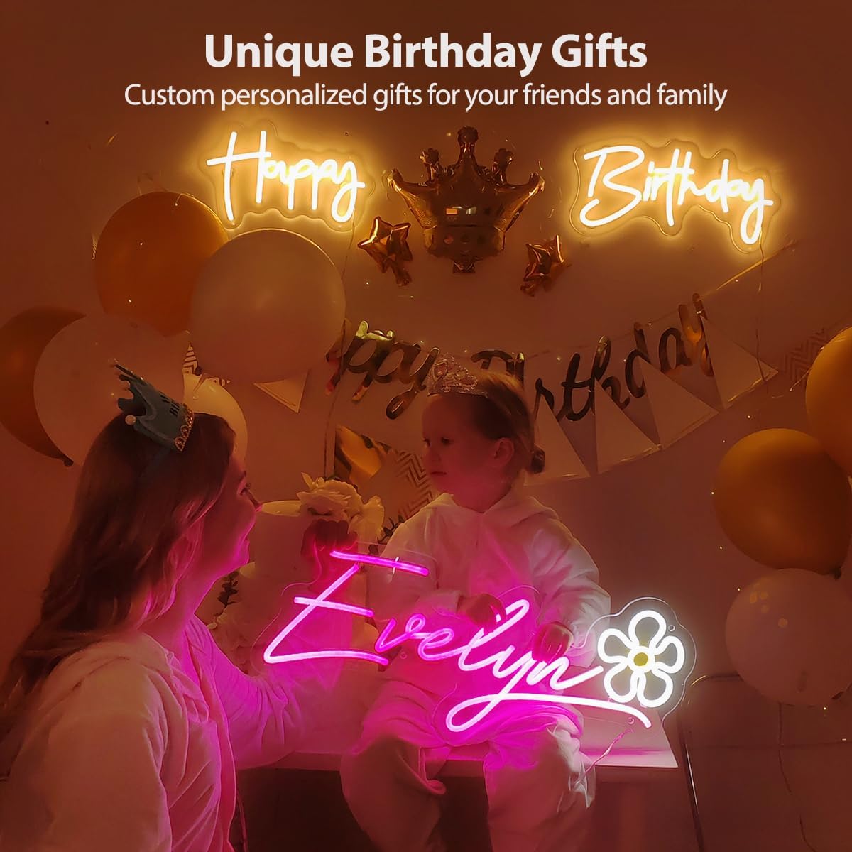 Custom Neon Signs, Large Custom Led Neon Name Sign for Room Decor, Personalized Large Led Name Light Sign - Neon Sign Customizable for Wedding Birthday Party Bar Shop, Custom Logo Neon Sign