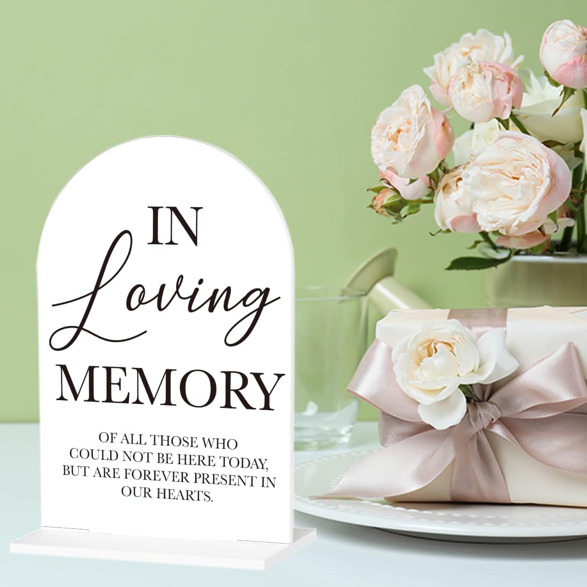 In Loving Memory Wedding Sign, Wedding Engagement Bridal Shower Reception Event Party Table Desk Acrylic Decor