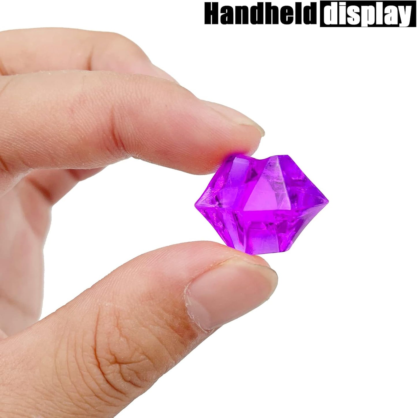 150PCS Fake Ice, Fake Crushed Ice Cubes 16 x 22 mm Artificial Acrylic Crystal Diamonds for Vase Fillers,Table Scatter, Wedding Decoration, Photography Props, DIY Crafts Rose red