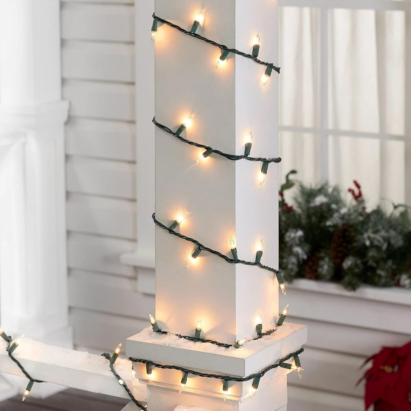 Christmas Lights for Tree 60Ft 300 Count Mini Lights Green Wire Christmas Tree Lights Waterproof Incandescent Bulb for Indoor Outdoor Xmas Holiday Wedding Home Party Decorations Clear 3pack