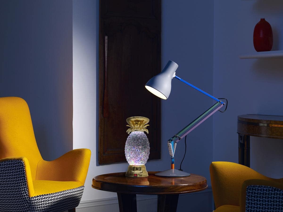 YAKii 9.5" Pineapple LED Color Changing Shine Lamp,Swirling Water Waves Lamp Kid Safe Battery/USB Cable Operated,Table Lamp Candle Holder Table Decoration Gold