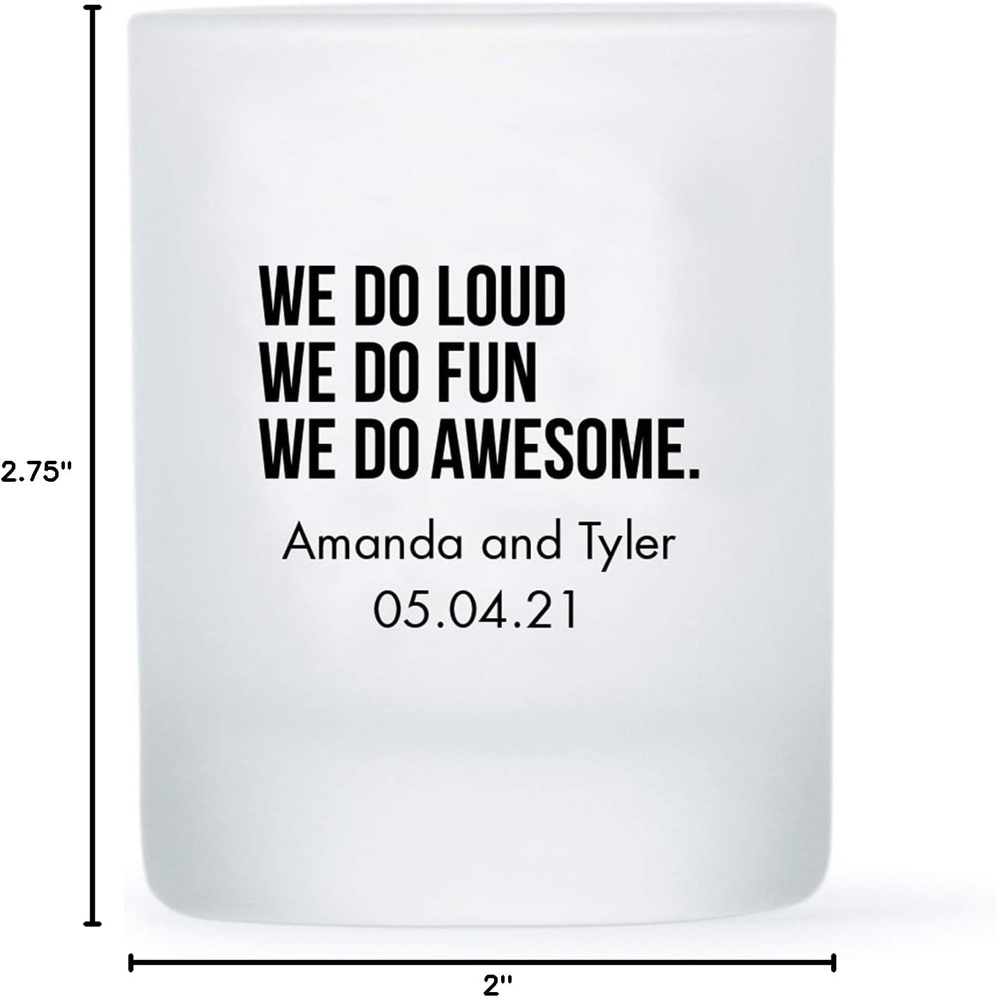 WEDDINGSTAR Personalized 3oz Frosted Shot Glass Customizable Full Color Print - 132 pack