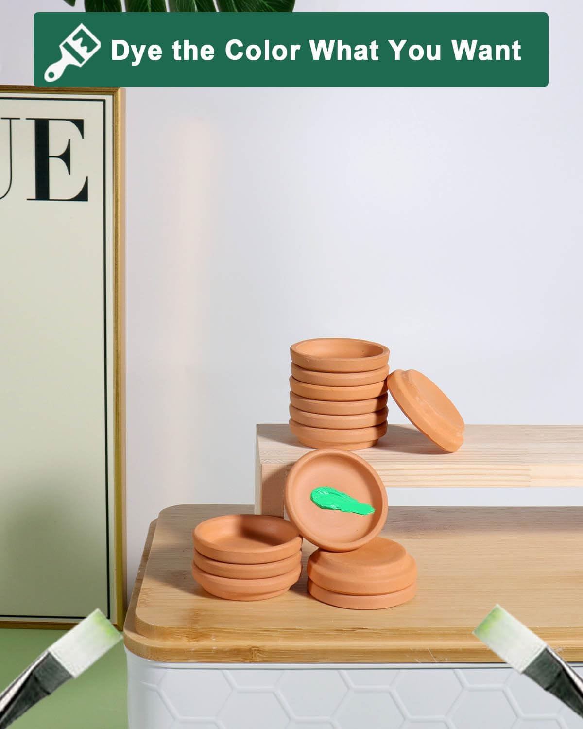 vensovo 2 Inch Terracotta Plant Saucer Pots Tray - 32 pcs Mini Planter Saucers for Indoor & Outdoor Plants, Small Clay Trays Perfect for 1 Inch 1.5Inch Flower Pot