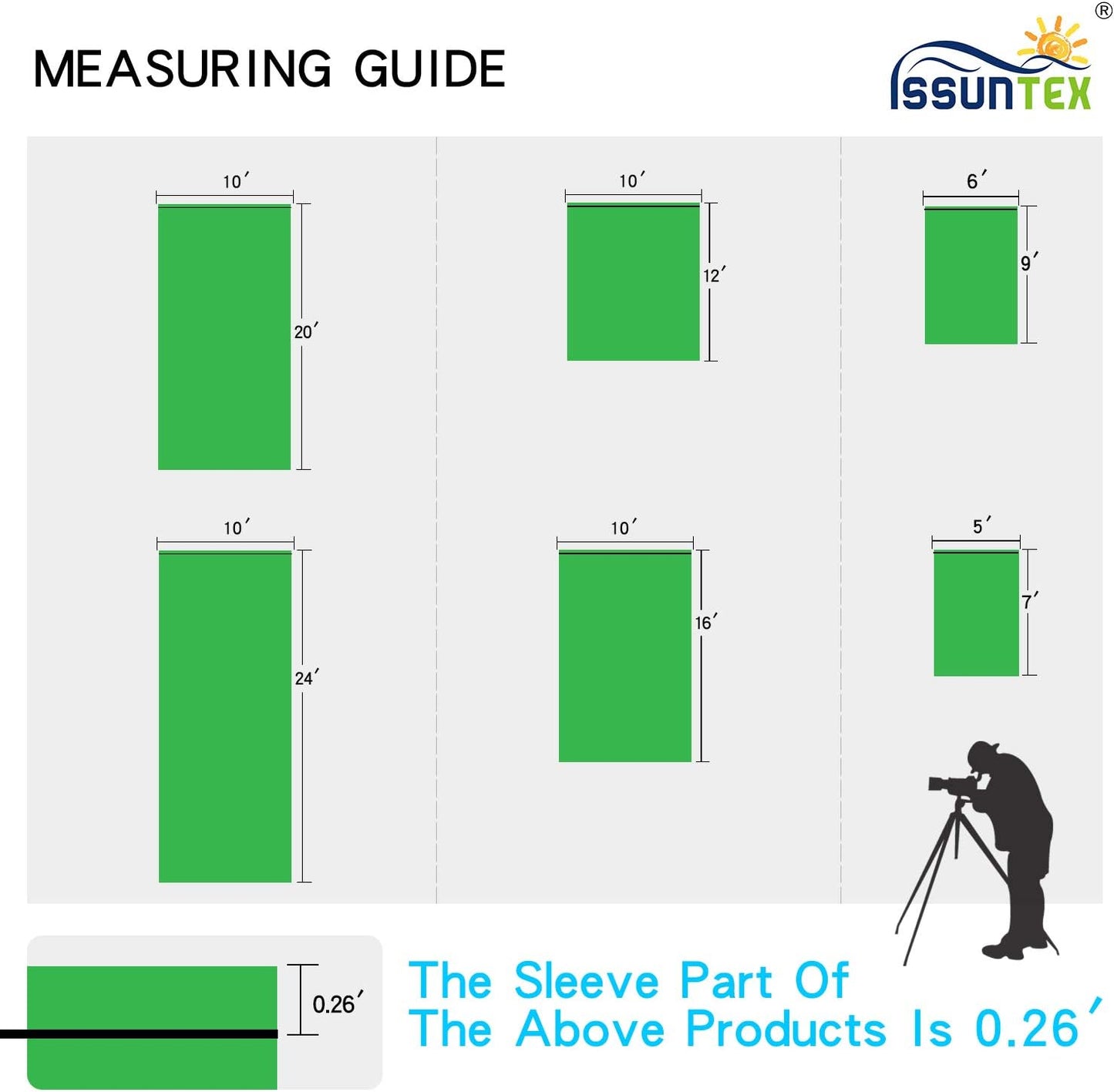 ISSUNTEX 5X7 ft Background Muslin Backdrop, Photo Studio, Collapsible High Density Screen for Video Photography and Television-Green