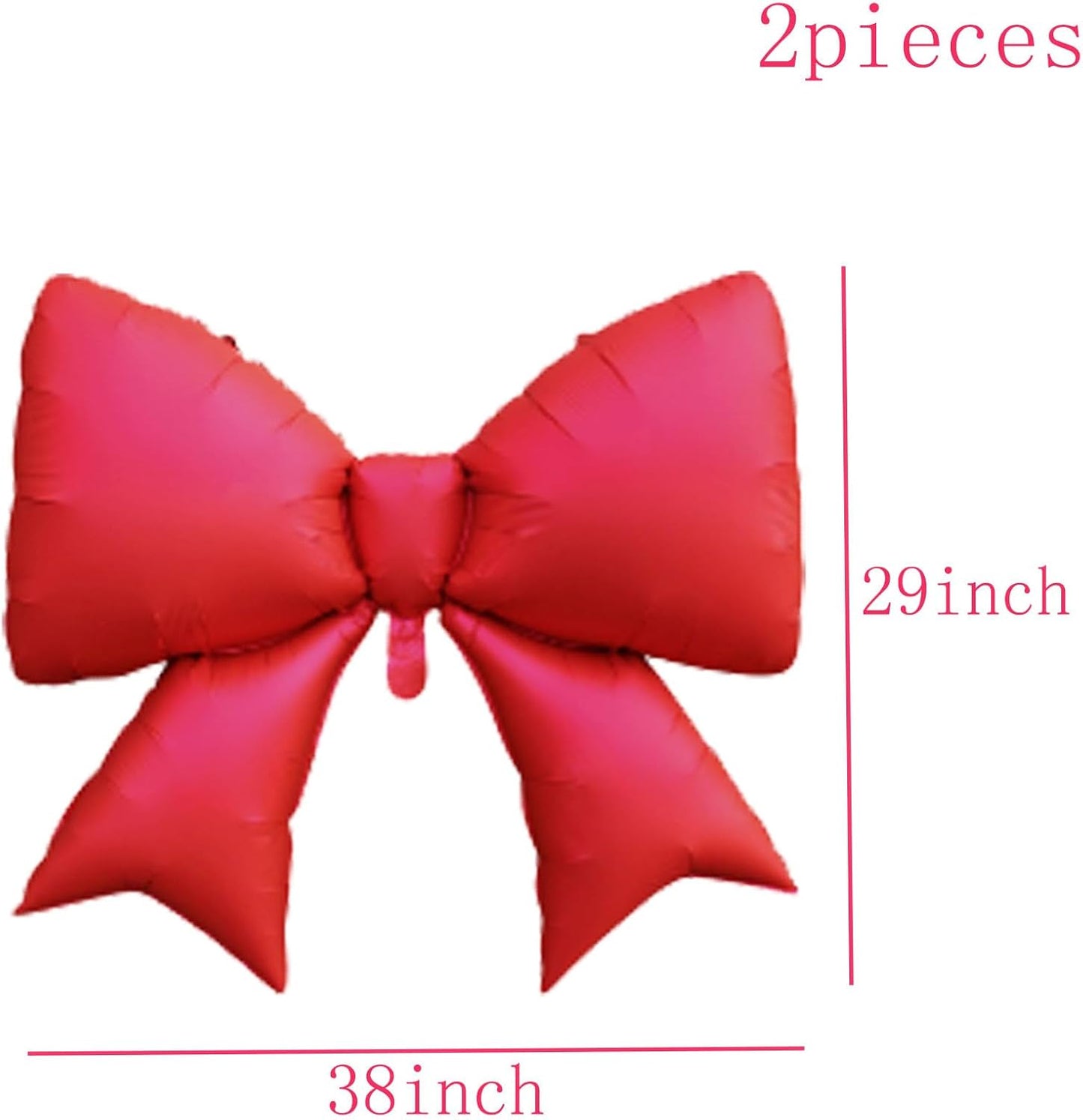 36 Inches Bow Foil Balloon Huge Bowtie Red Balloon for Baby Shower, Wedding, Kids Theme Party Decoration (Red 3)