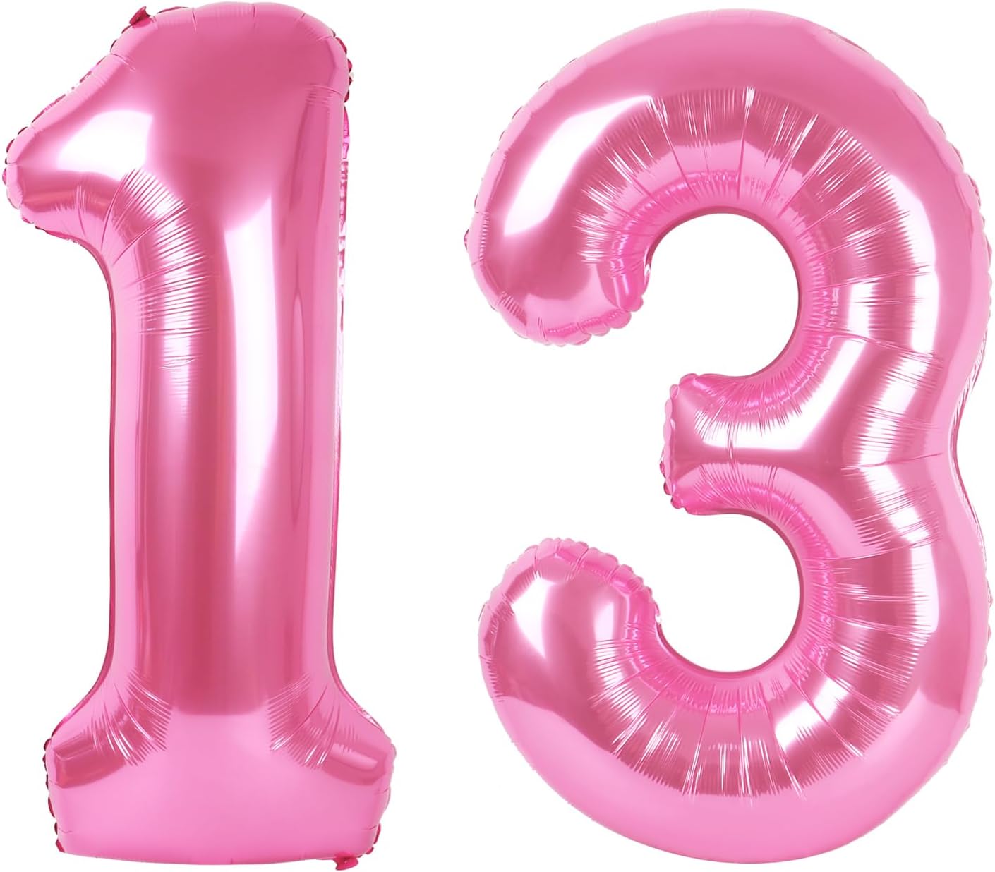 number pink 13 balloon