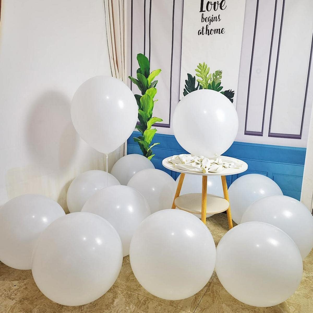 90 Pack White Balloons 18 inch White Latex Party Balloon Bulk for Various Party Events Decorations
