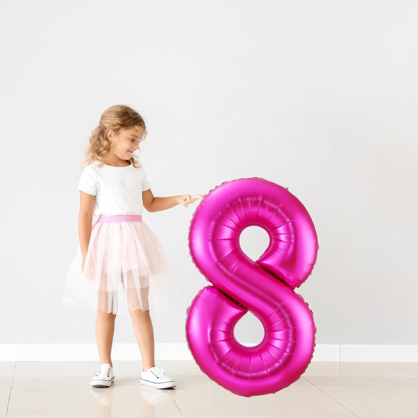 Hot Pink 7 Balloon,40 Inch Number 7 Balloon,7 Birthday Balloon Decorations, Foil Mylar Helium 7 Balloon Number for Birthday Party Decorations
