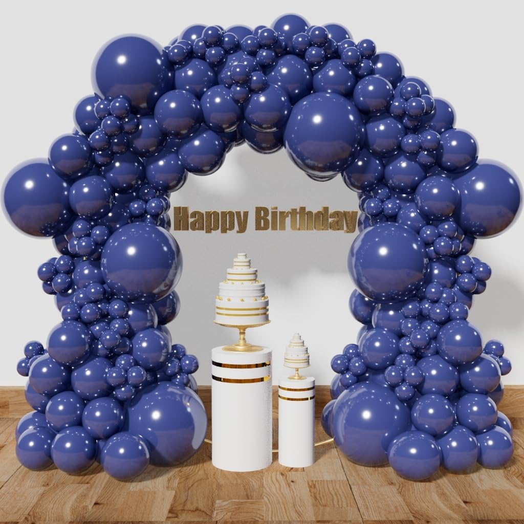 KAWKALSH Navy Blue Balloon Arch Kit 111Pcs 18 12 5 Inch Latex Party Balloons Garland for Birthday Baby Shower Wedding Engagement Anniversary Christmas Party Decorations