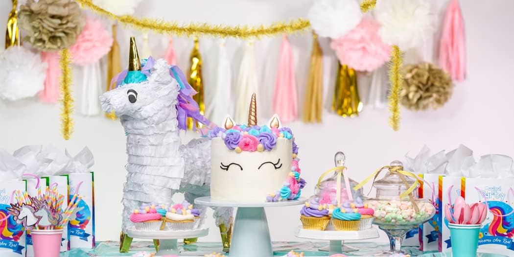 Mandala Crafts Iridescent Tinsel Garland - Thin Metallic Foil Glitter Mini Garland for Christmas Tree, Party, Wedding Decor, and Holiday Decorations