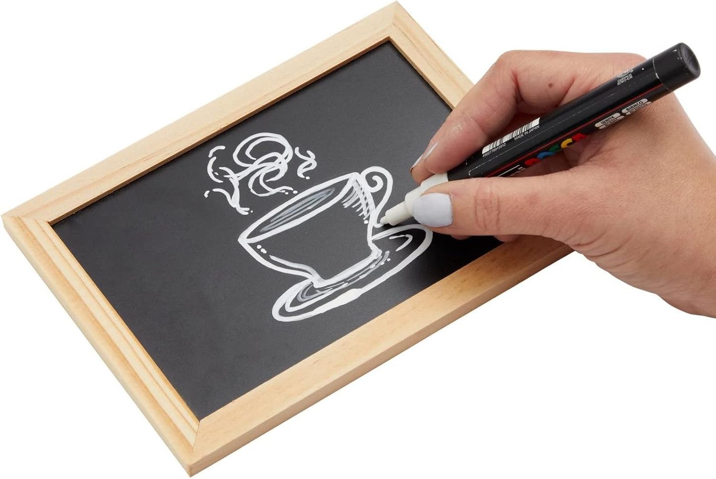 Juvale Mini Chalkboard Signs with Stand - 6-Pack Wood-Framed Tabletop Chalkboard Sign, 7x7x4 in (6x4 in Writing Area), Black - Reusable Double-Sided Boards for Weddings, Coffee Shops & Events