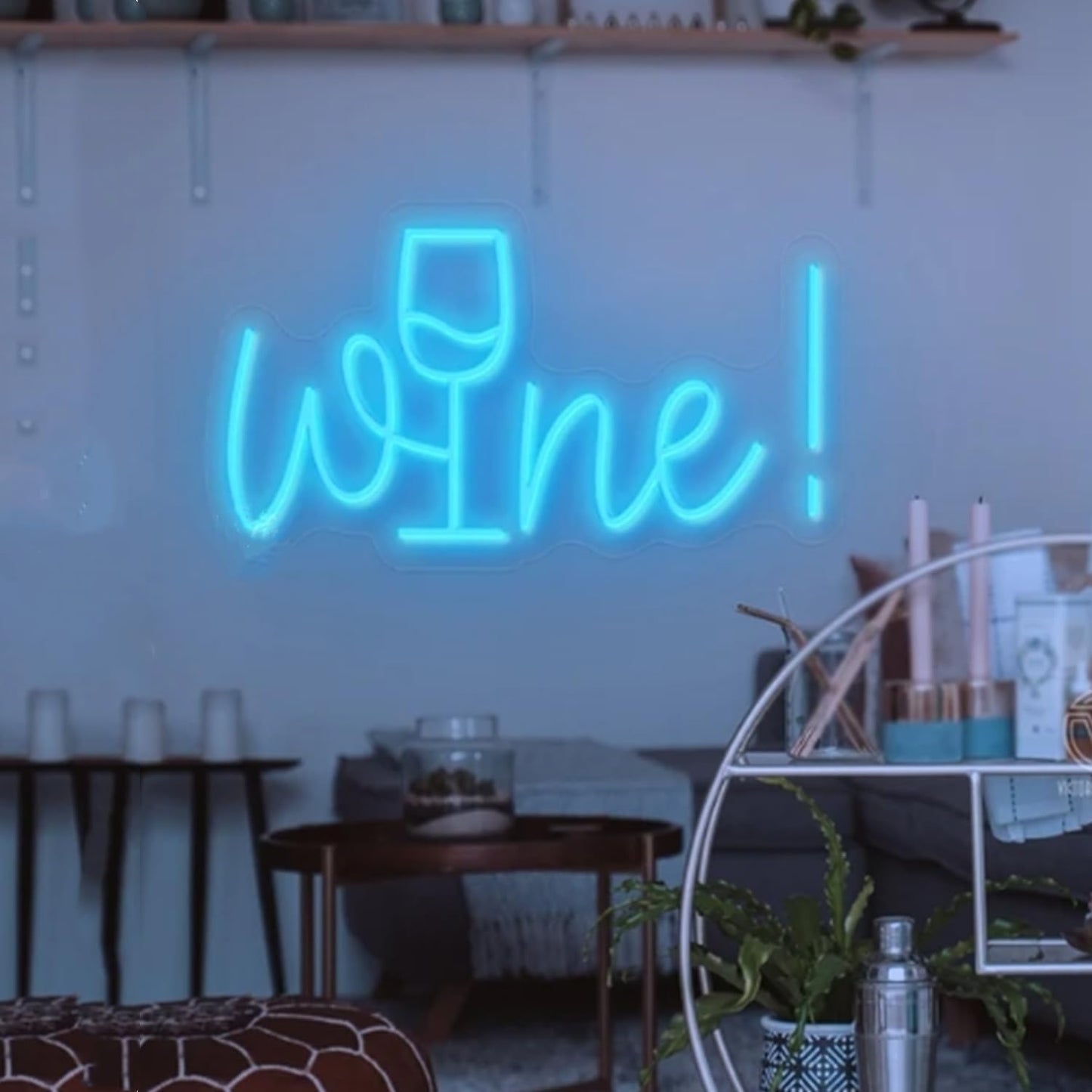 Acrylic Wine Neon Sign for Wall or Window Background Decor,LED Dimmable Bar Neon Decorative Cocktails Light Handmade Art Lamp for Home Pub Wedding Party Bar Studio,5V USB Powered