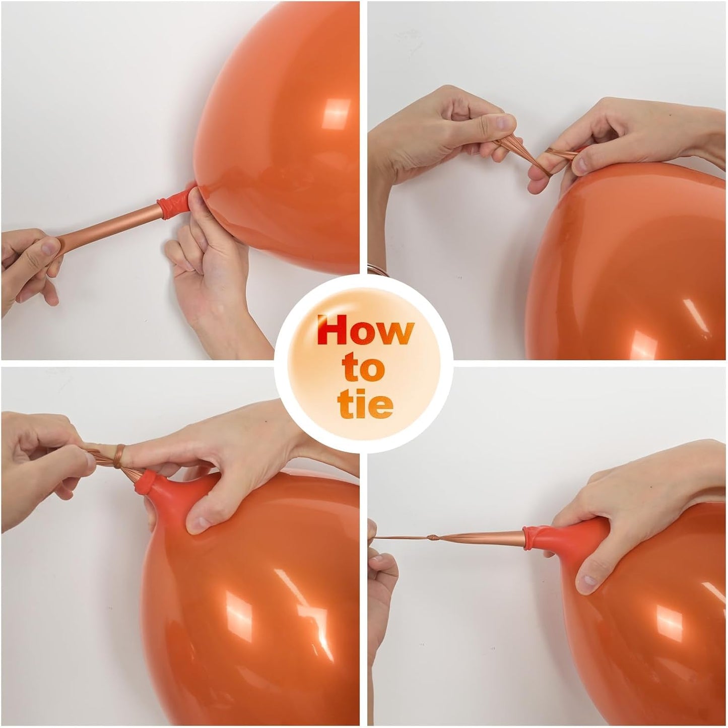 Chrome Orange Balloons, 50 PCS 10 Inch Double Stuffed Metallic Orange Balloons, Shiny Thick Chrome Metallic Balloon Latex Helium Balloon for Birthday Wedding Party Decoration Supplies