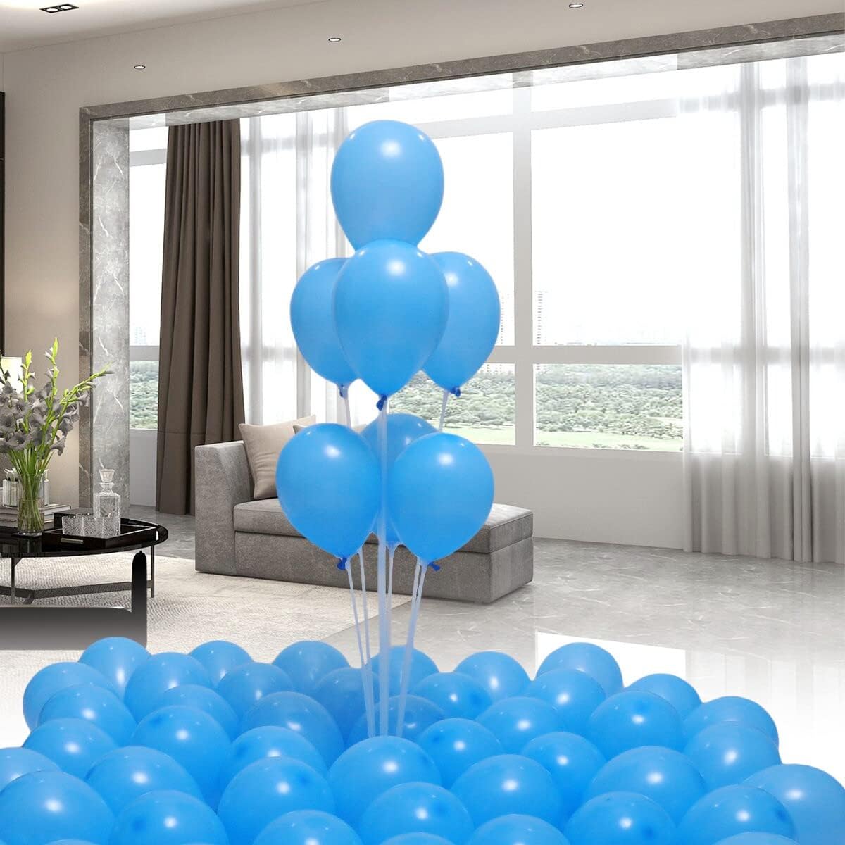 400 Pack Light Blue 5 Inch Latex Small Balloons Bulk Balloon for Birthday Wedding Bridal Baby Shower Supplies Party Decorations