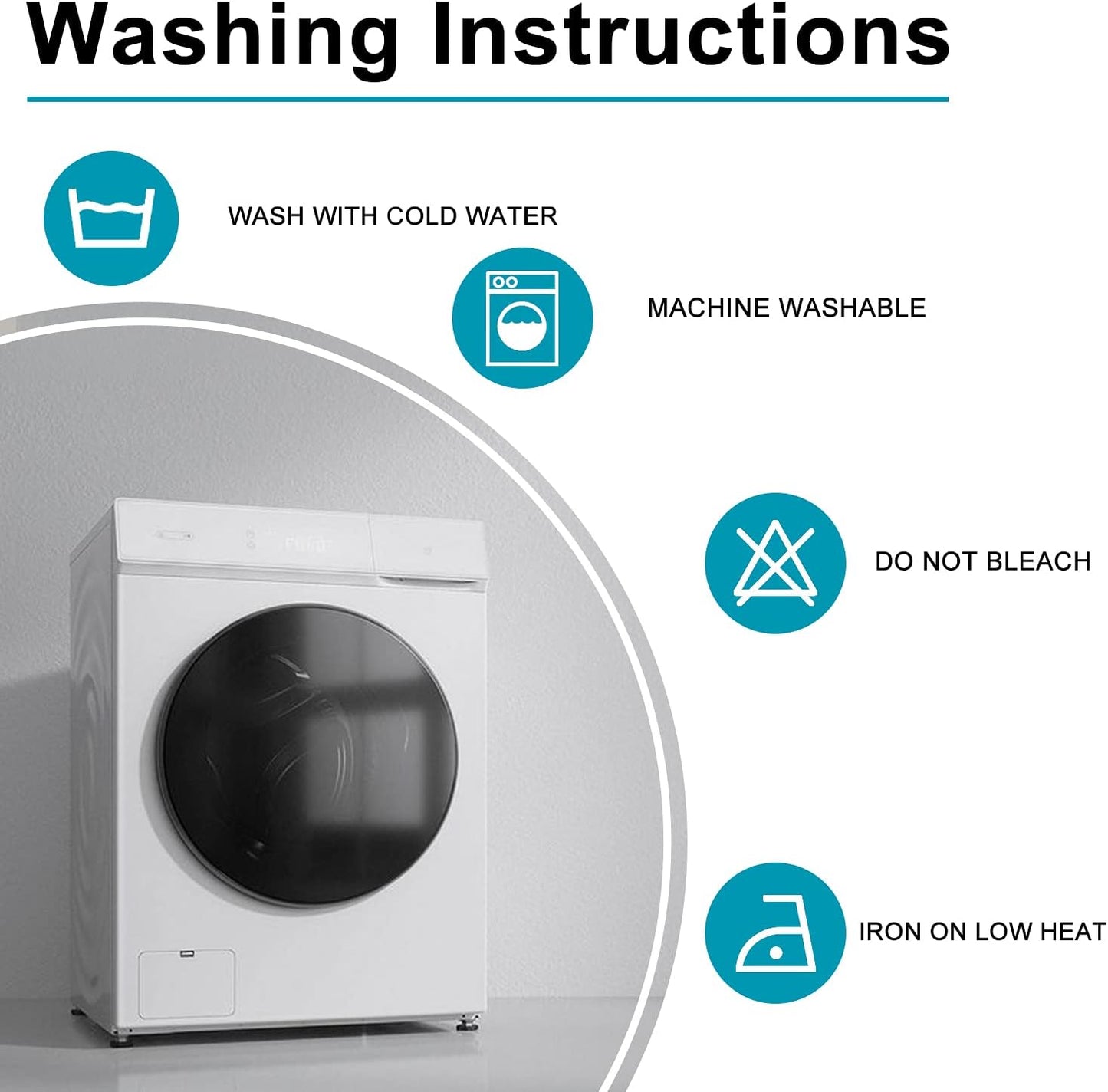 Hiasan Rectangle Tablecloth - Waterproof Wrinkle Resistant and Spillproof Washable Fabric Table Cloth for Dining Room Kitchen, Turquoise, 60 x 120 Inch