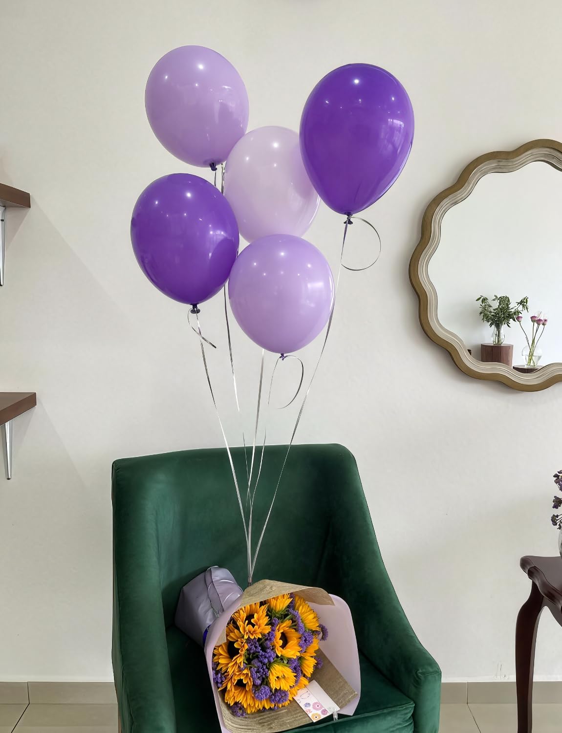 Purple Balloons - 12 Inch Dark Metallic Purple Balloons Macaron Lavender Pearl Lilac Balloon Different Shades Latex Balloon for Birthday Wedding Bridal Showers Party Decorations
