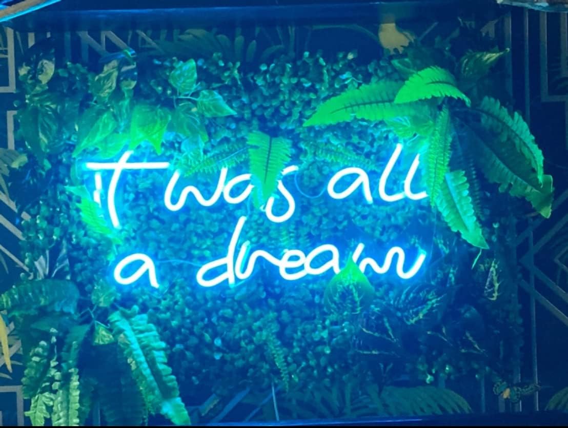 Ulalaza LED Neon Sign Night Light for Wall Party Décor Bedroom Room Bar Wedding Home Birthday Art Decoration Christmas with USB Chain Light modulator 5v (lets party blue)