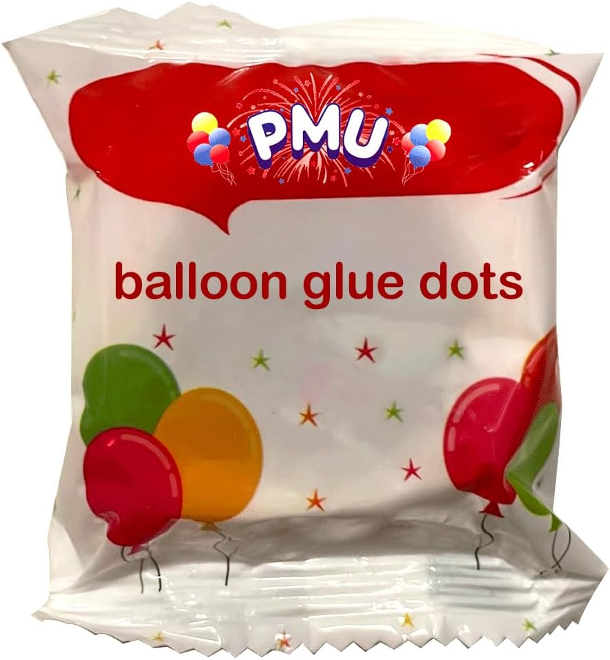 PMU Balloon Accessories for Mylar and Latex Balloons Adhesive Dots for Balloons Double Sided Removable Adhesive Stickers for Balloons, Walls and Party Decorations (100/roll) Pkg/12