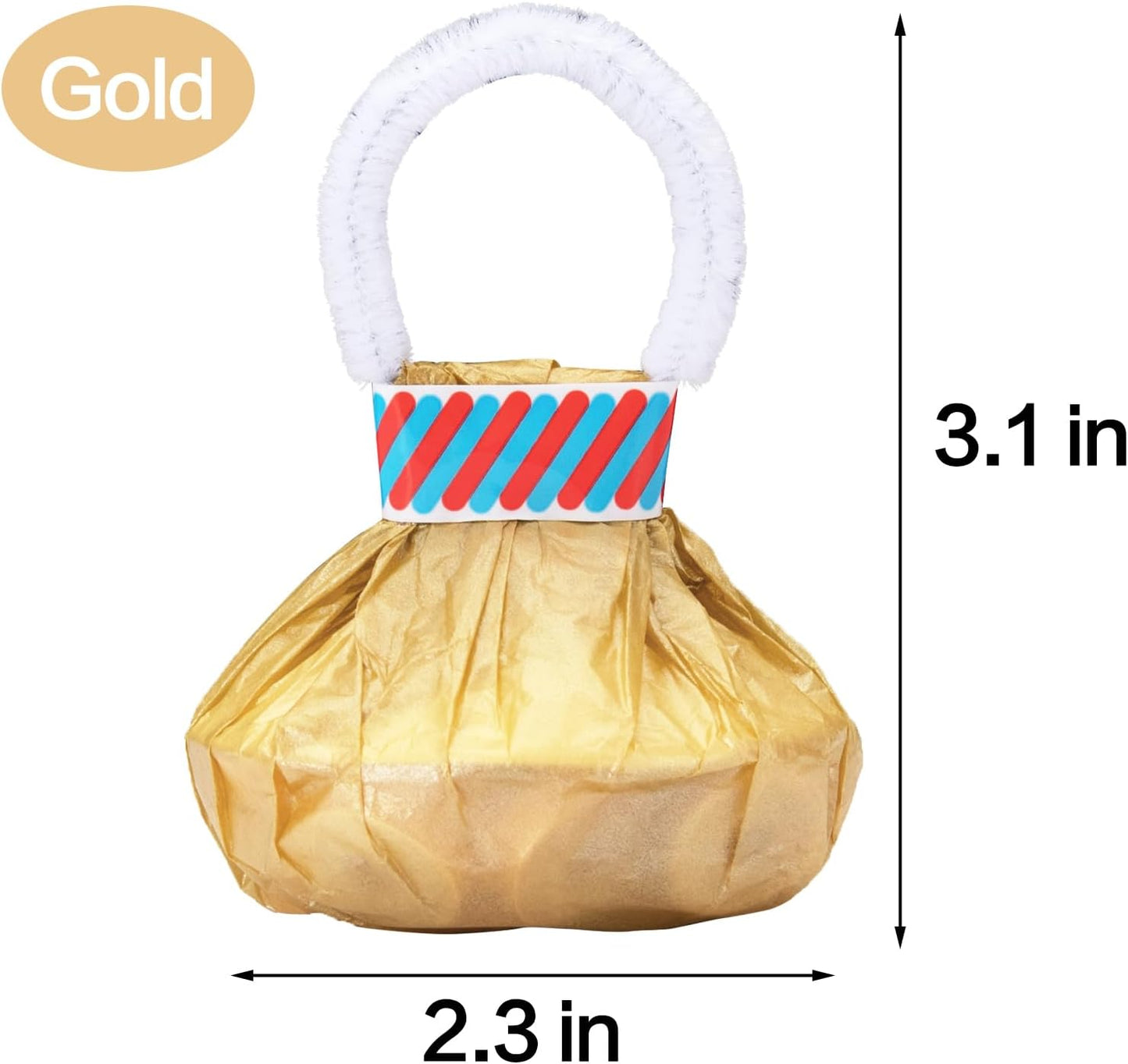 Confetti Poppers, 20Pack Plastic No Mess Streamers, Party Poppers for Birthday,Wedding,Celebrations,Graduation Party (Gold, 20 Pack)