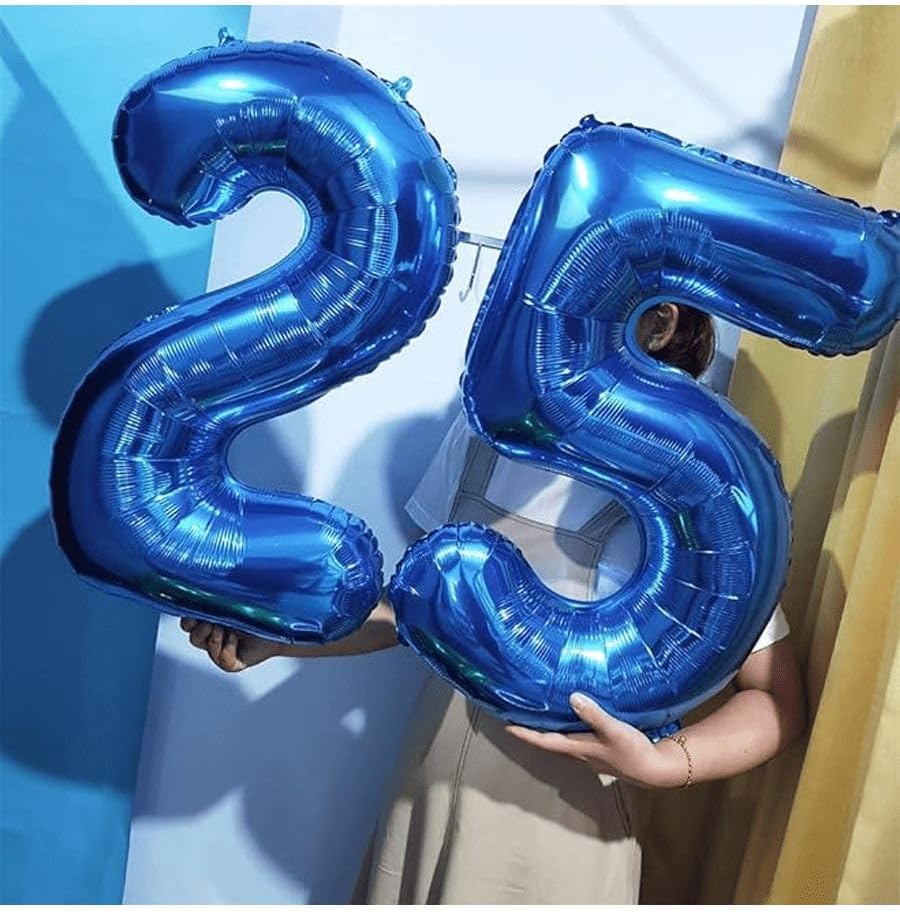 40 Inch Big Dark Blue Number 5 Balloon Birthday Decoration, Number 5 Helium Balloon 15 25 35 45 50 Years old Birthday Anniversary Party Supplies Foil Number Balloons Supplies Decorations