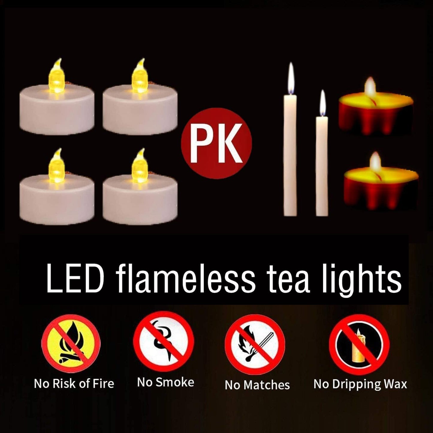 Nancia 150PACK Flameless LED Tea Lights, Warm Yellow, 200 Hours Battery-Powered, Ideal for Party, Wedding, Birthday, Home Decoration