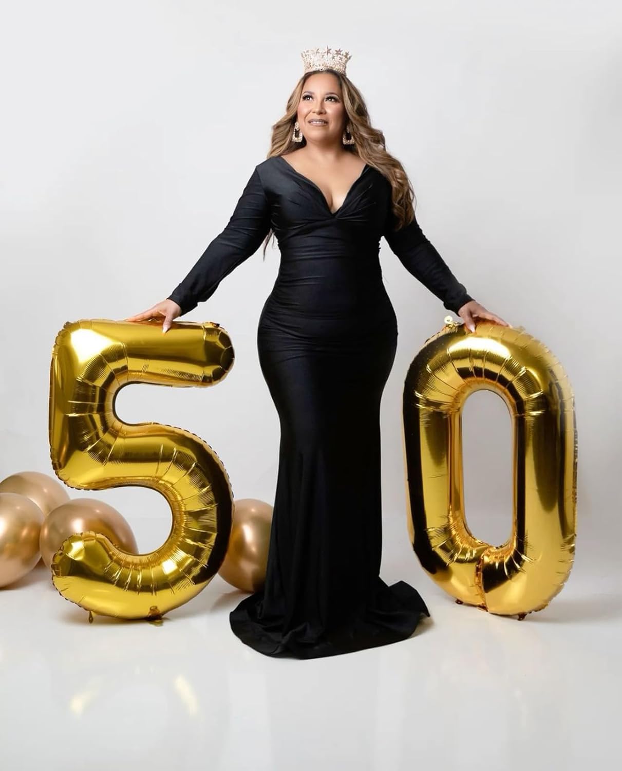 40 Inch Gold Number 5 Balloon Gold Mylar Foil 5 Number Balloons Girl Boy 5 15 25 Birthday Decorations Party Supplies for Women Men Anniversary Graduations Photo Shoot Decorations