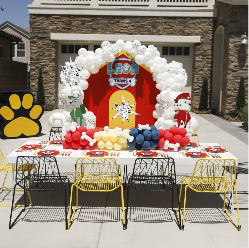 3pcs 26inch 3D paw Explosion Star foil balloon, dog paw theme Foil Cone star burst Balloons for dog Birthday Wedding New Year Party Event