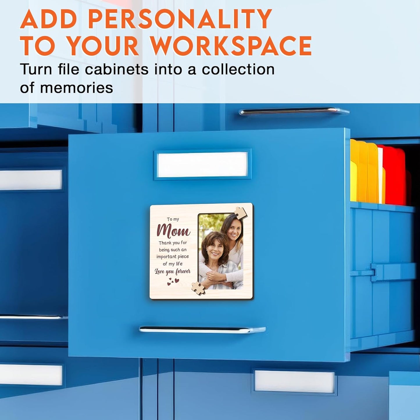 Magnetic Picture Frames - TO MY MOM LOVE YOU FOREVER - Christmas Gift Birthday Gift for Mom - Unique Magnet Photo Frame For Women - Magnetic Frames for Refrigerator, Locker & More