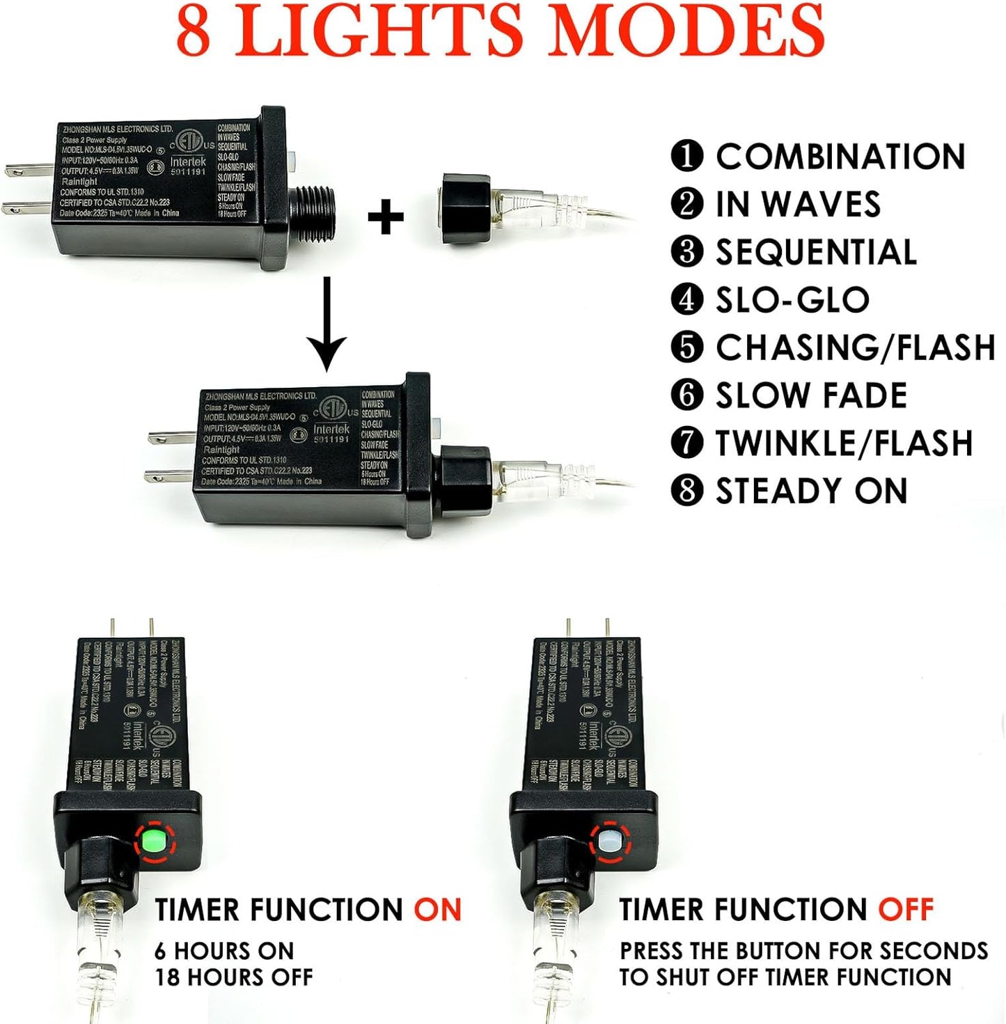 66Ft 200LED Fairy Lights Plug in, Waterproof String Lights Outdoor & Indoor 8 Modes with Timer, Valentines Light Bedroom Decor, Twinkle Light for Girl's Room Garden Christmas Decorations (Red)