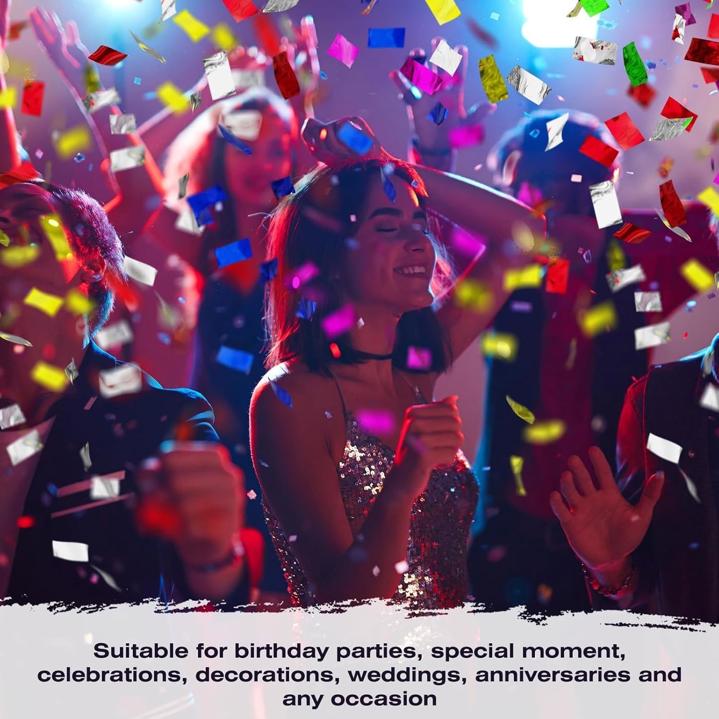 Colorful Tissue Paper 2.2 lb Rectangle Confetti Great for Birthday Parties,Concerts,Celebrations,Weddings,Confetti Party,Graduation Ceremonies & More