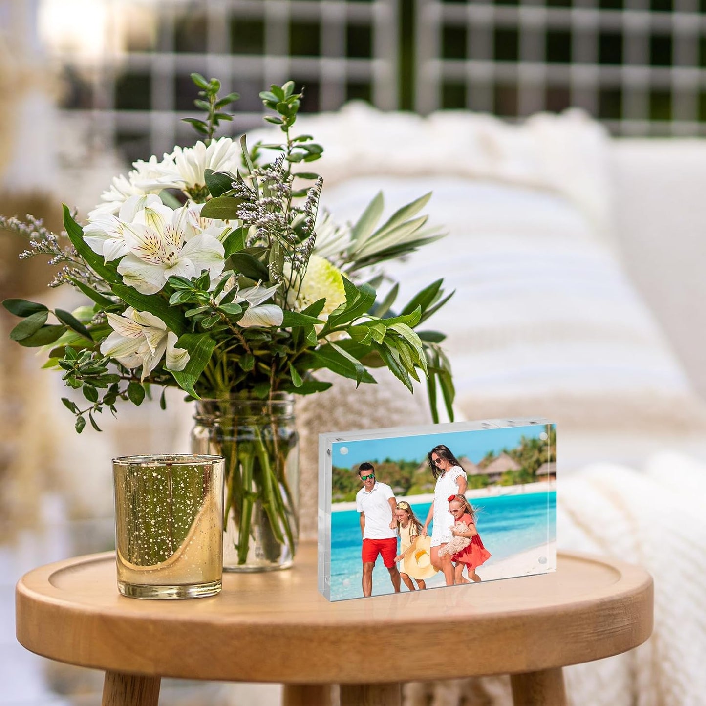 TWING 20 PACK 5 x 7 Inch Acrylic Picture Frame, 7 x 5 Acrylic Photo Frame Horizontal Magnet Double Sided Magnetic Frames Set,12+12 MM Thickness Clear Picture Frame Desktop Display