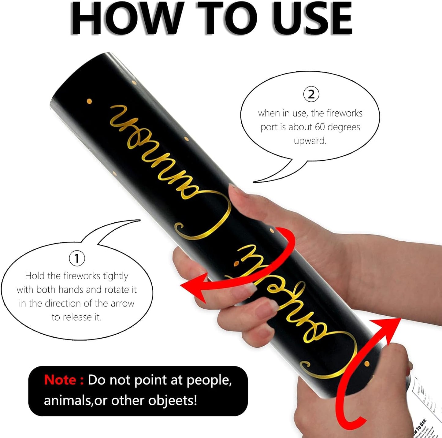 6 Pack White Confetti Poppers, 12 Inch Confetti Cannon Party Poppers Shooters for Gender Reveal, Birthday, Wedding, Graduation, Anniversary, Parties, Christmas, New Year's Eve