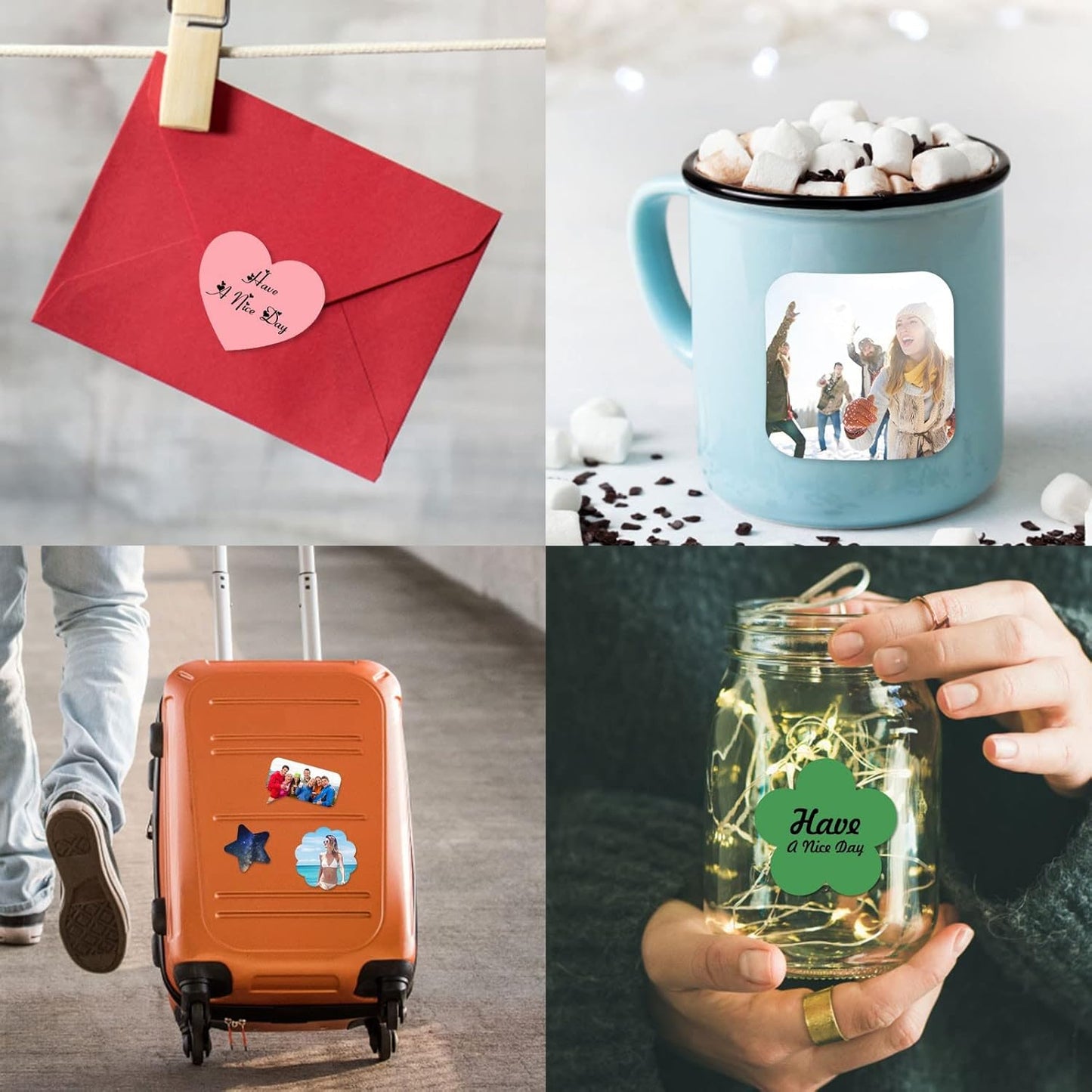 250 Pack Custom Stickers Personalized Labels for Business Logo Customized Vinyl Wedding Favors Birthday Baby Bridal Shower Make Your Own 1 Inch-10 Inch,lable-flower250