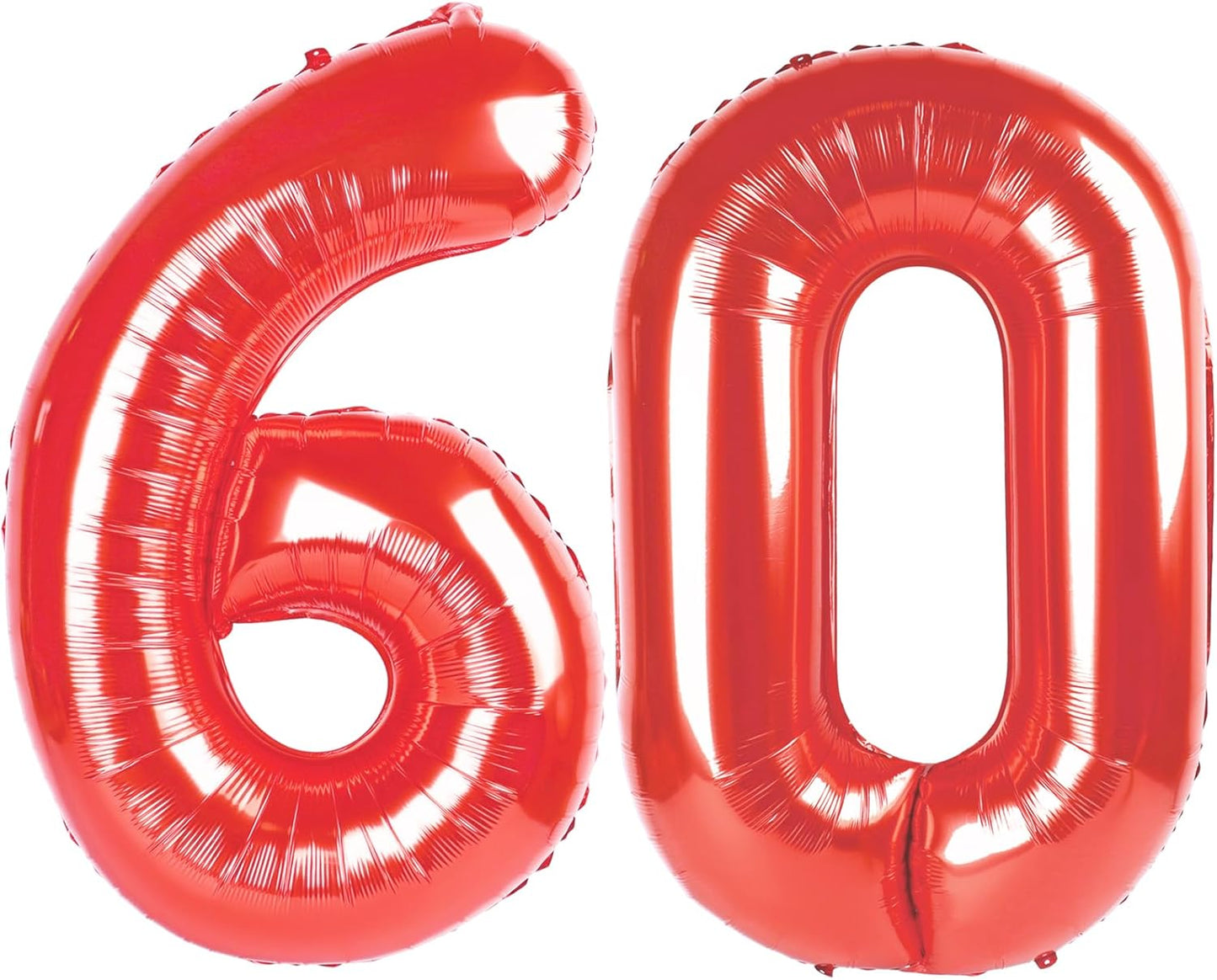 Red 60 Number Balloon