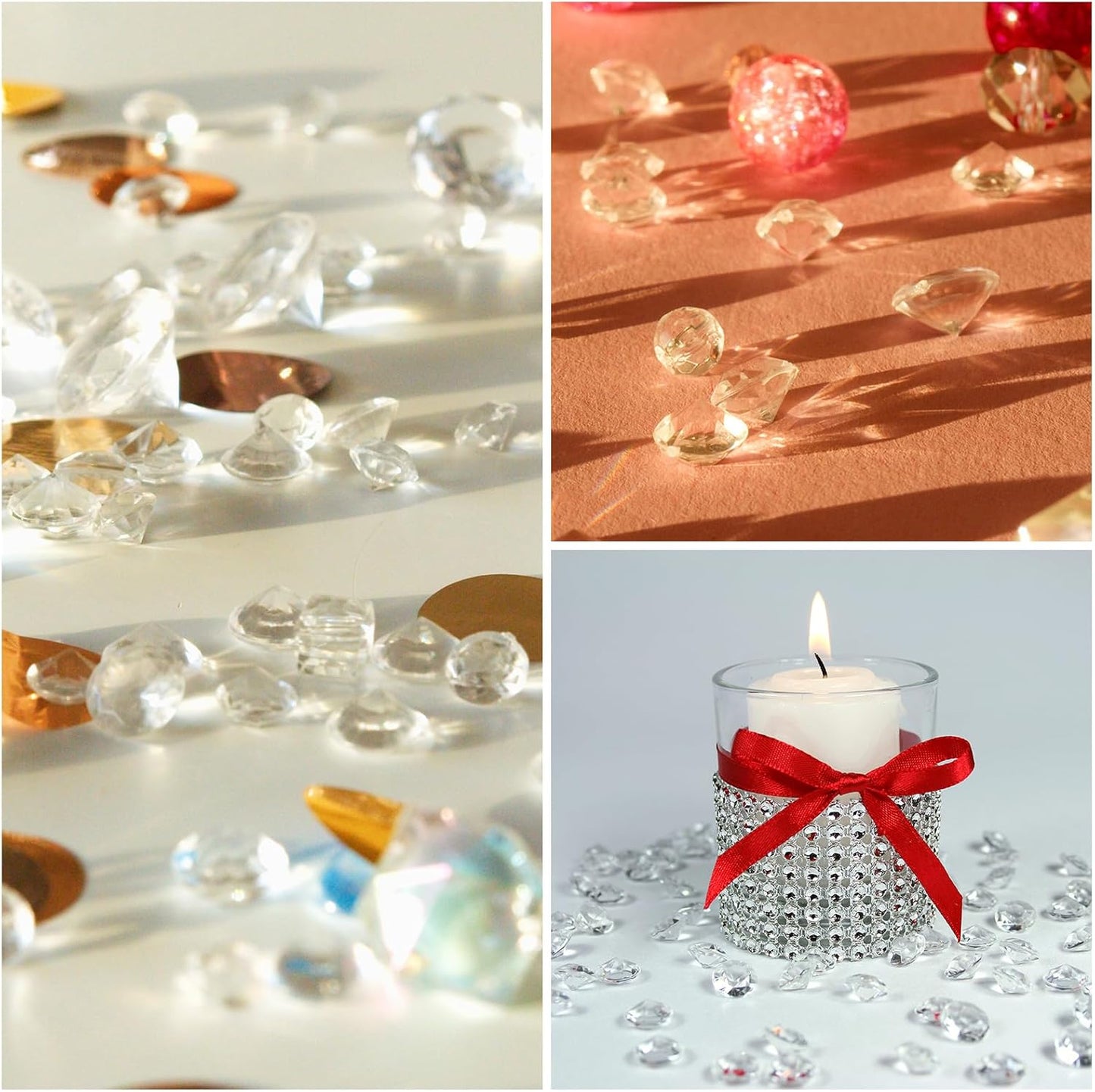 PATIKIL 4000 Pcs Wedding Table Scatter Confetti Crystals 6 mm Acrylic Diamonds Vase Fillers Gems for Table Centerpiece Decorations Party Vase Beads, Blue/Purple