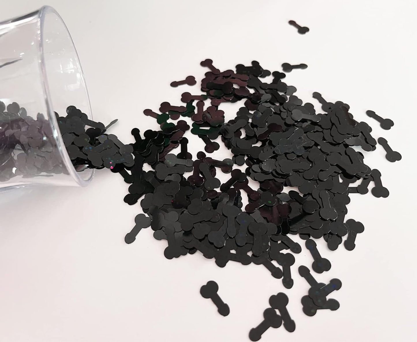 3001Pcs Glitter Confetti Cute Sprinkle Party Table Decoration for Valentine's Day, Cannon, Celebration, Wedding, Engagement Supplies (Black2)