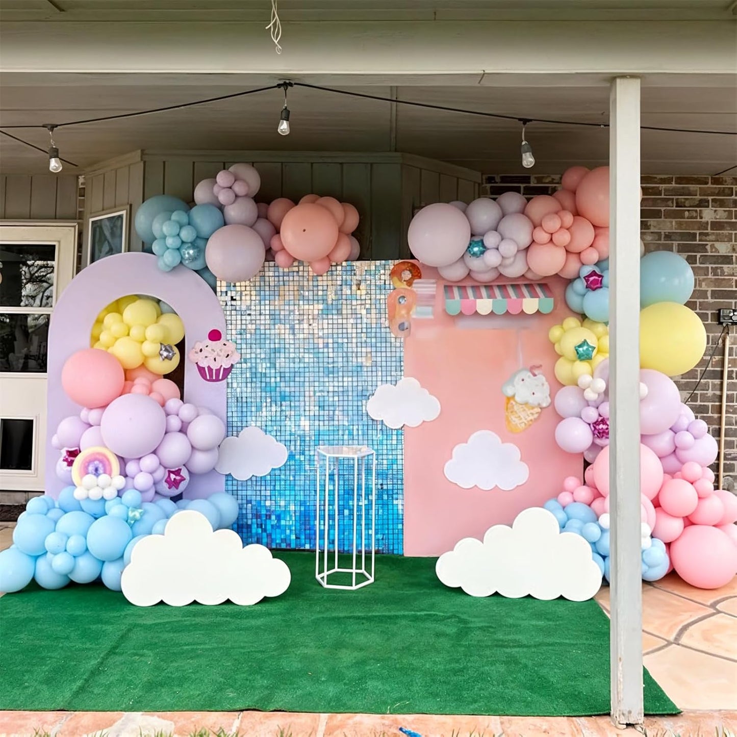 Pastel Balloons, 12 Inch 35PCS Light Pink Blue Yellow White Latex Balloon, Multicolor Balloon for Kids Graduation Easter Wedding Rainbow Party Birthday Bridal Baby Shower Party Decorations Supplies