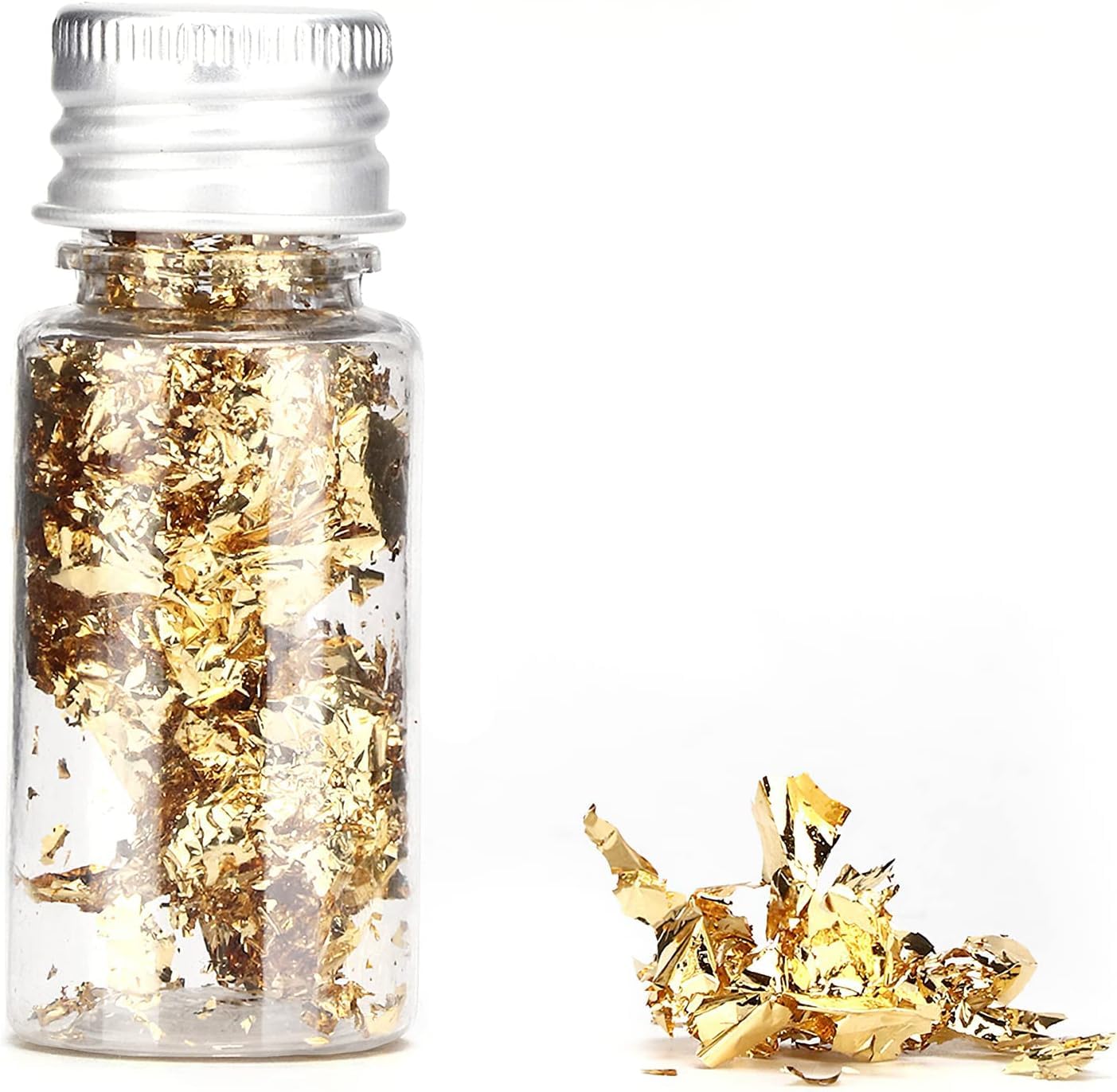 Edible Gold Leaf, Gold Leaf Cake Decoration Gold Flakes Food Gold Foil Decoration Baking Gold Foil Decor Chocolates Decor Gold Leaf Sheets for Cooking Dessert Decoration Crafts Makeup (10Pcs)