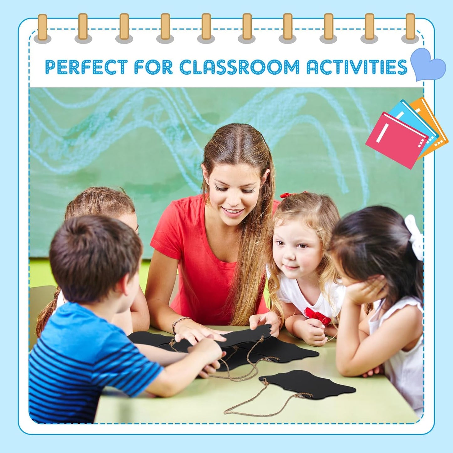 12 Pcs 4 x 6 Acrylic Chalkboard Hanging Sign with Chalk Markers Chalk Board Signs with Hanging String for Wedding Kitchen Home Party Decoration (Arrow)