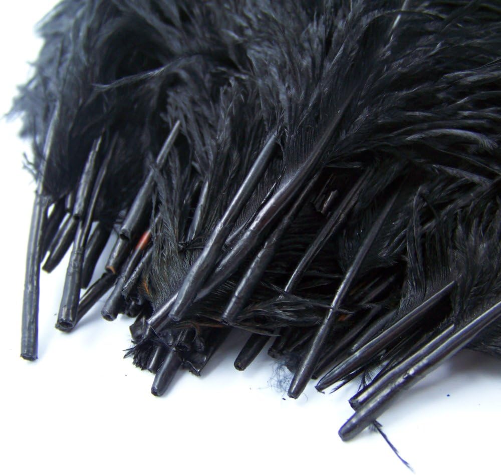 KOLIGHT 40pcs 12''~14''(30~35cm) Natural Ostrich Feathers for DIY Home Wedding Party Office Decoration (Black)