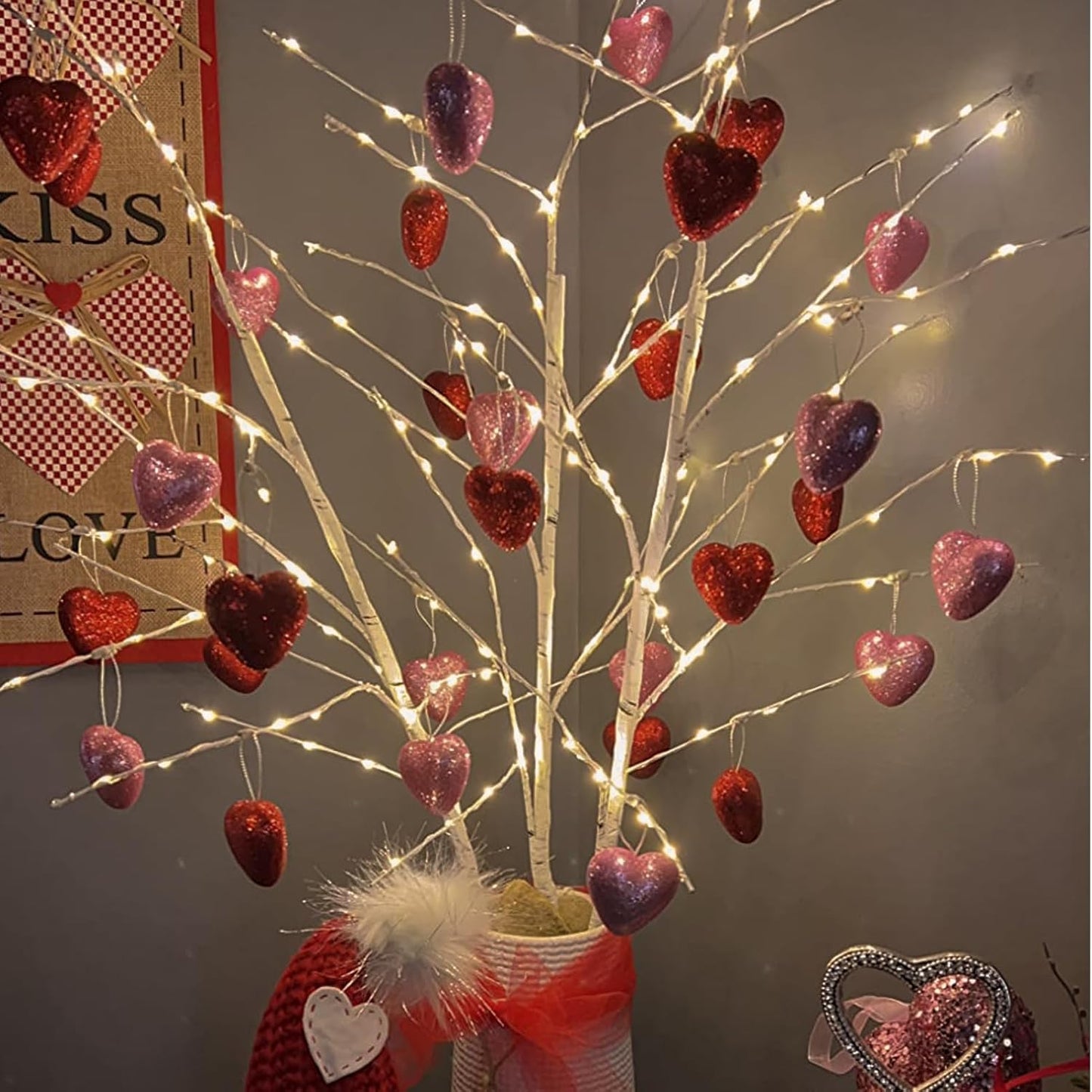 Lighted White Birch Branches With Timer 33IN 180 LED Twig for Vase Christmas Decor Artificial Tree Branch Holiday Parent