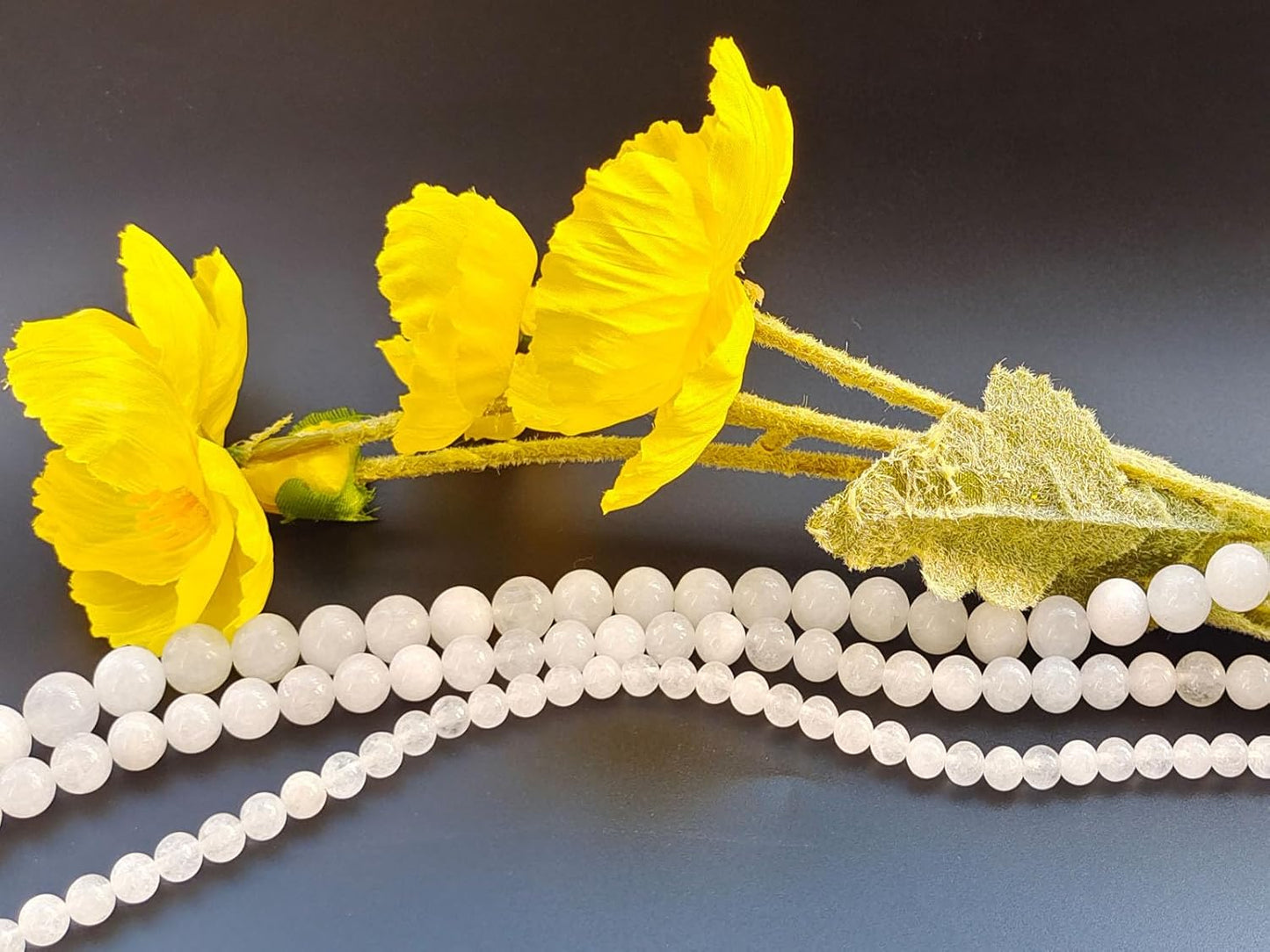 Stone Beads 10mm 60pcs White Jade Beads Round Loose Gemstones Beads for Bracelet Necklace Jewelry Making (10mm, 61018 White Jade)