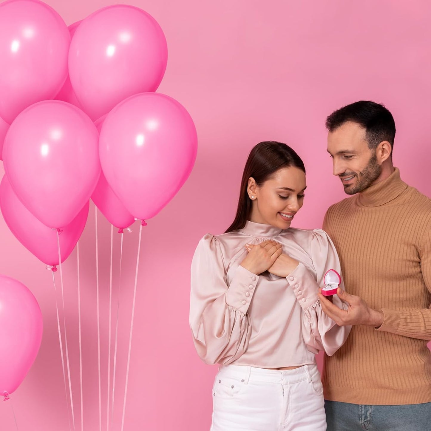 Pink Balloon 110pcs, Pink Latex Balloons12 inch for Birthday Valentine's Day Wedding(with 2 Ribbons)