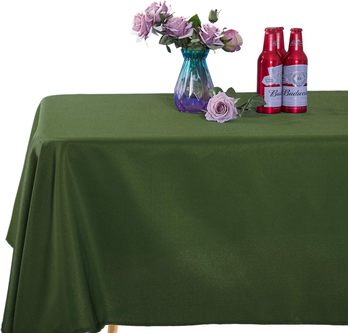 Ascoza 2pack 60x102 Inch Willow Rectangular Tablecloth 6 Feet Table Cloth in Polyester Fabric for Wedding/Banquet/Restaurant/Parties
