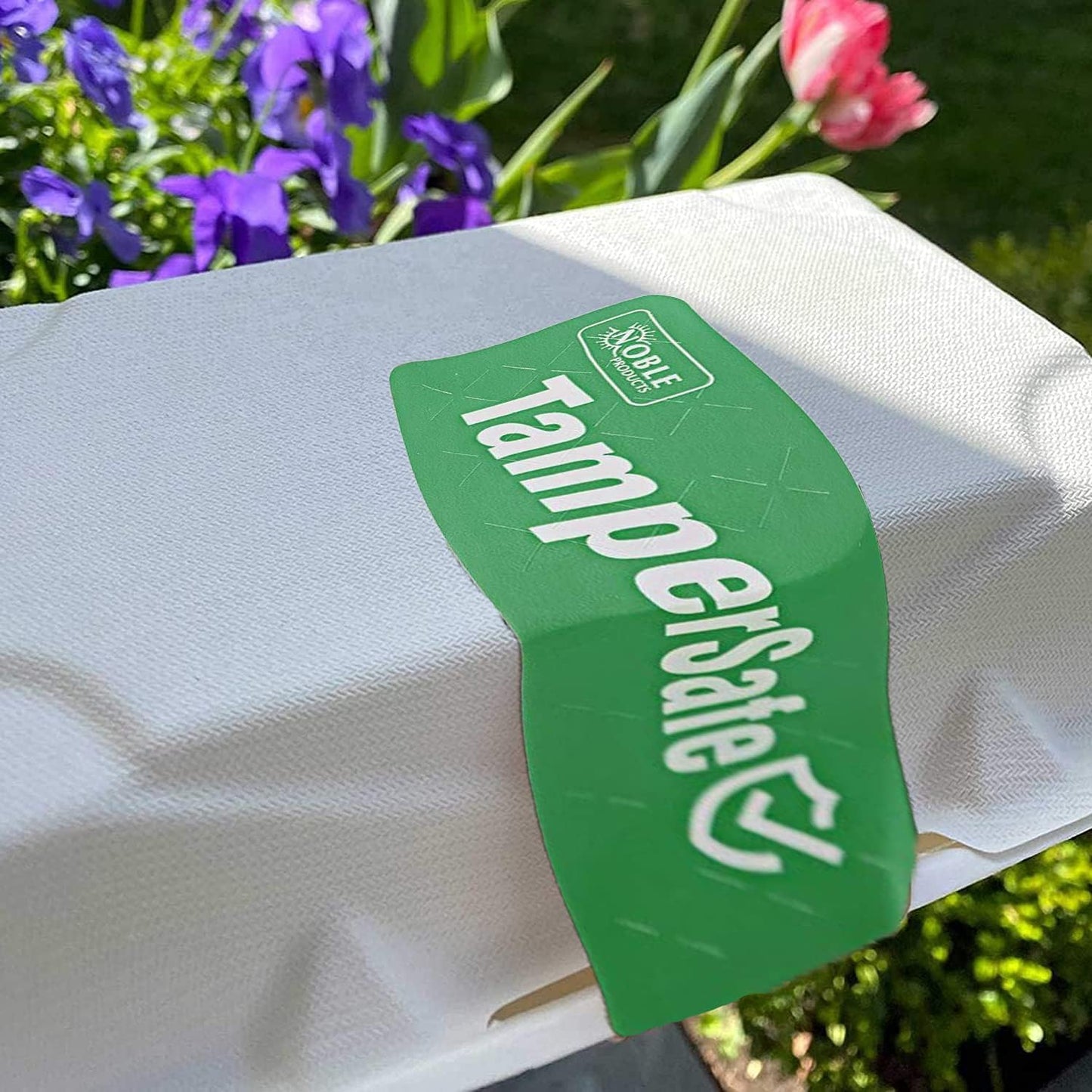 Angel's Peel Lounge Tamper Proof Stickers Roll — Tamper Evident Stickers for Containers, Cups, Delivery Bags, Drink Lids, Writable Seal Tape, Self Adhesive Food Labels - 1x3in 250-COUNTS, Green