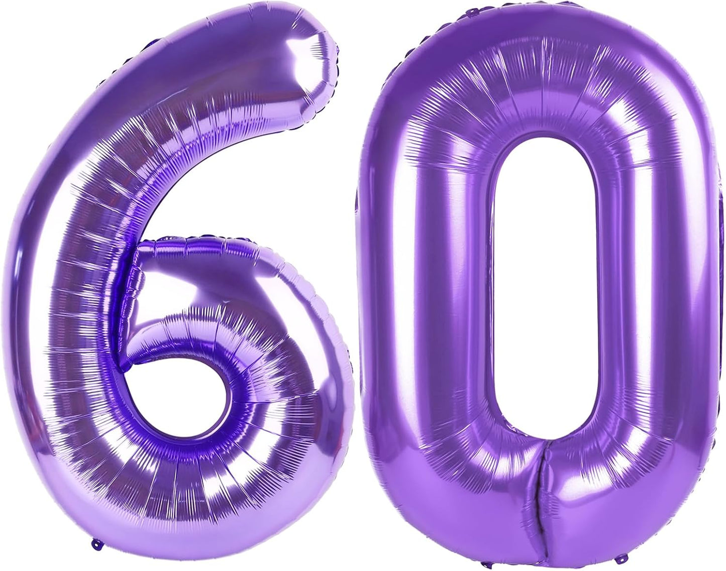 Purple 60 Number Balloon